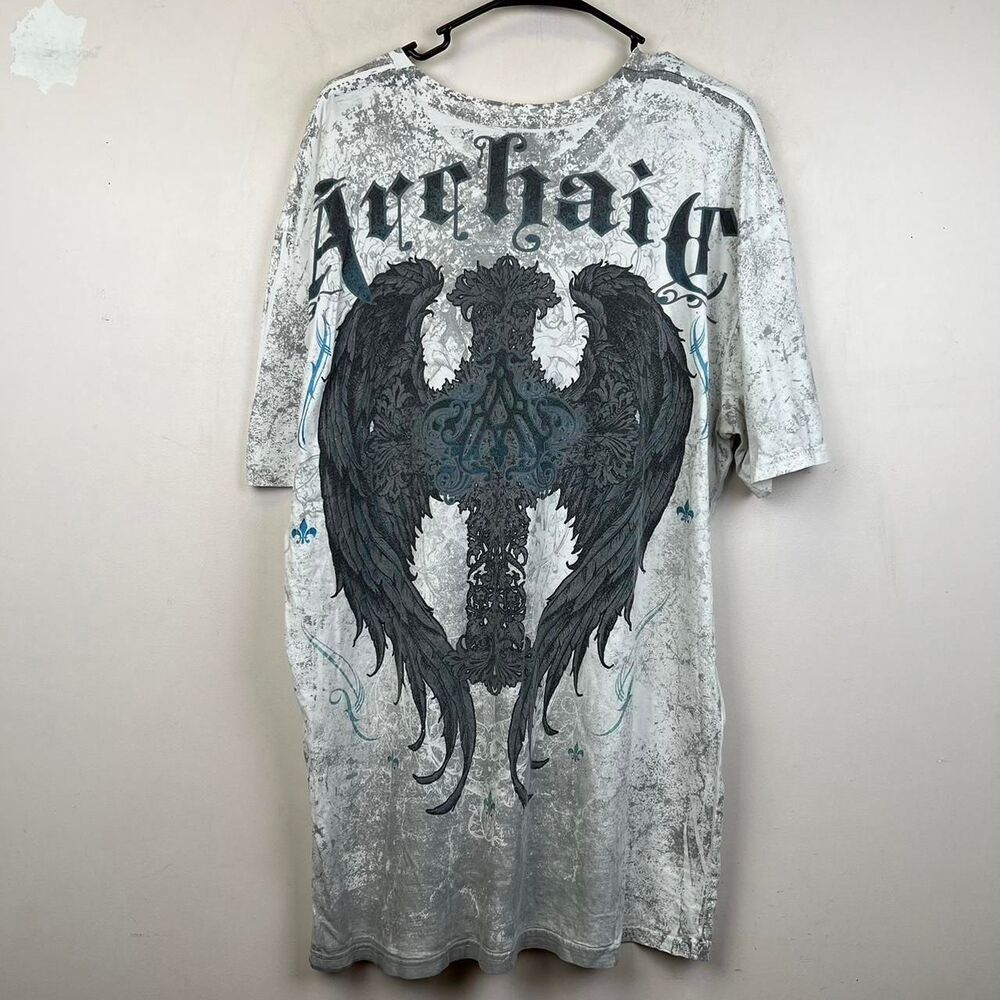 Affliction Cross Wing Grunge Cyber Y2K Style T-Shirt Size XXL